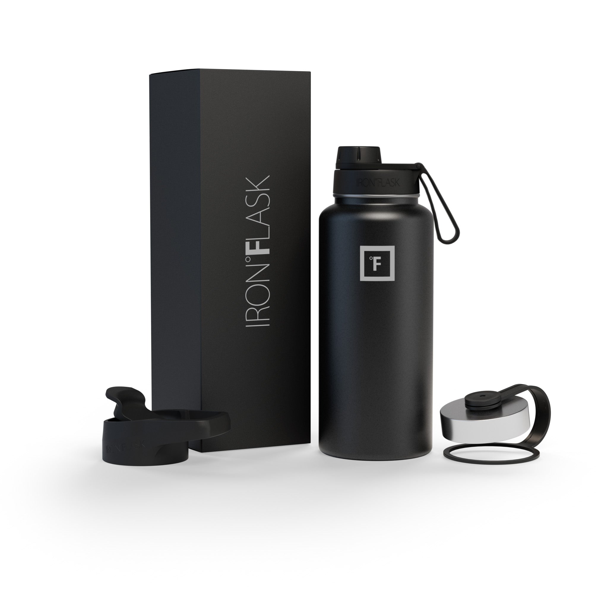 32 Oz Wide Mouth Water Bottle with Spout Lid - Leak Proof Stainless Steel Insulated Water Bottle for Gym, Hiking & Outdoor Activities