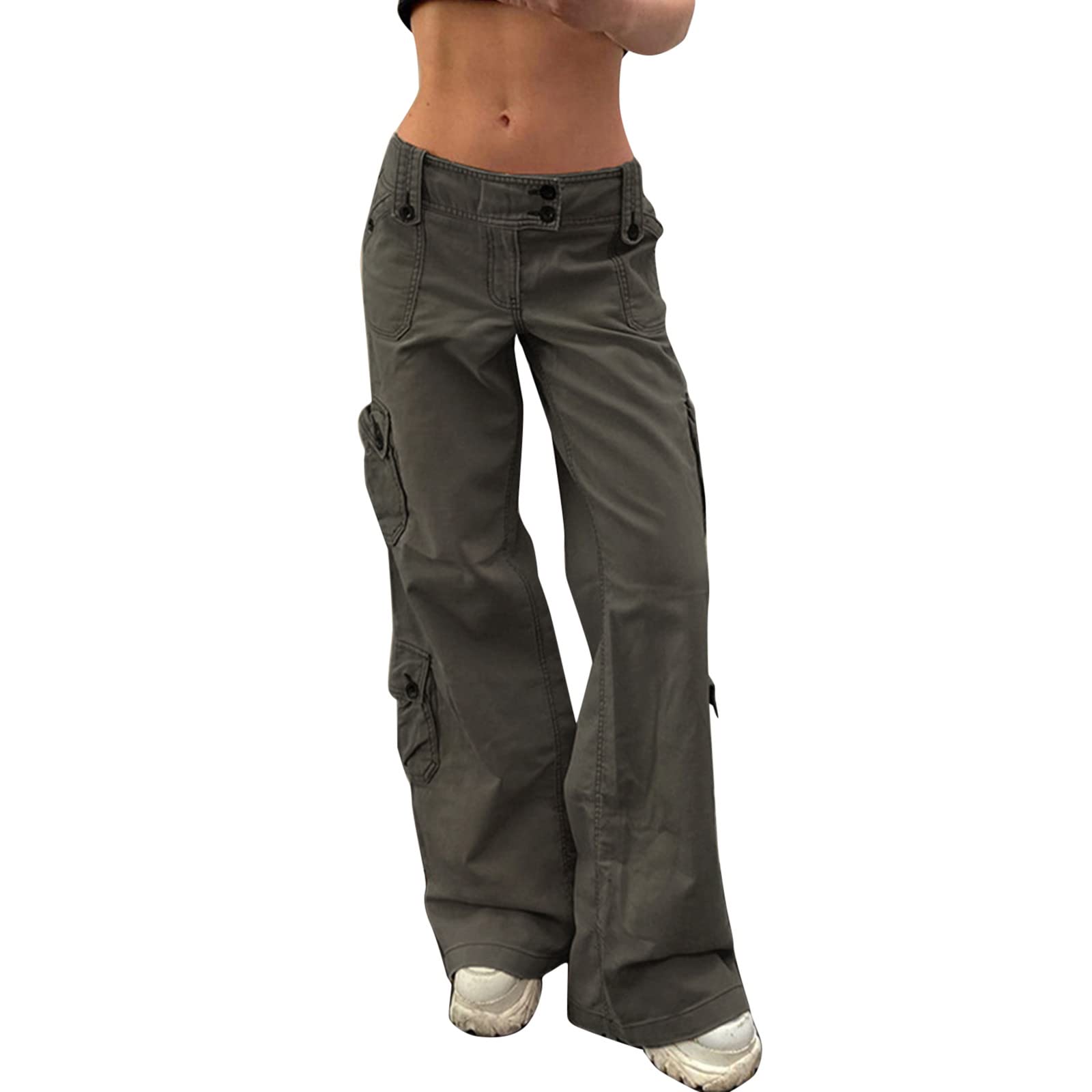 UYTOGOFE Women's Baggy Cargo Pants - Streetwear Hip Hop Joggers Sweatpants with Drawstring Waist | Casual Fall Office Pants for Women | Perfect for Work, Gym & Street Style Fashion