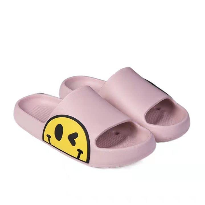 Comfortable Smile Face Slippers for Women & Men - Lightweight EVA Anti-Slip Indoor/Outdoor Slides - Open Toe Unisex Sandals for Adults, Kids & Couples - Perfect for Home, Bathroom, Pool, Gym, Spa & Casual Wear