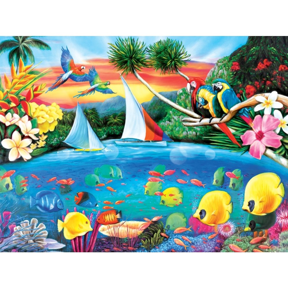 500 Piece Puzzle Collector Art - Secret Lagoon Scenic Jigsaw Puzzle for Adults & Teens | Perfect for Family Game Night, Stress Relief & Home Decor