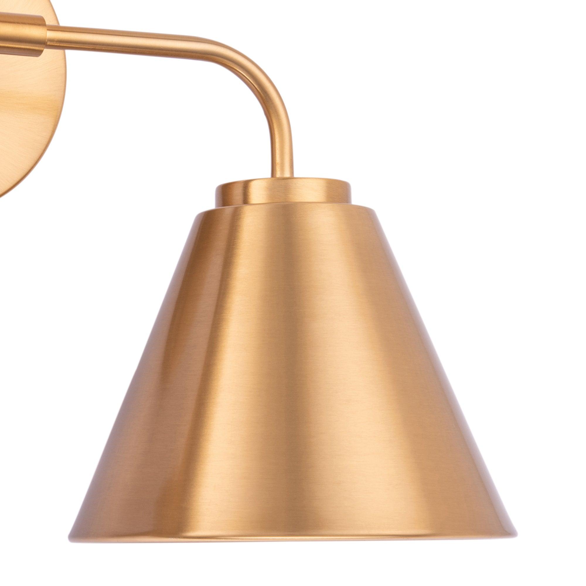 Modern 2-Light Loft Style Vanity Light - Brushed Nickel Bathroom Sconce for Contemporary Bedroom & Powder Room Lighting