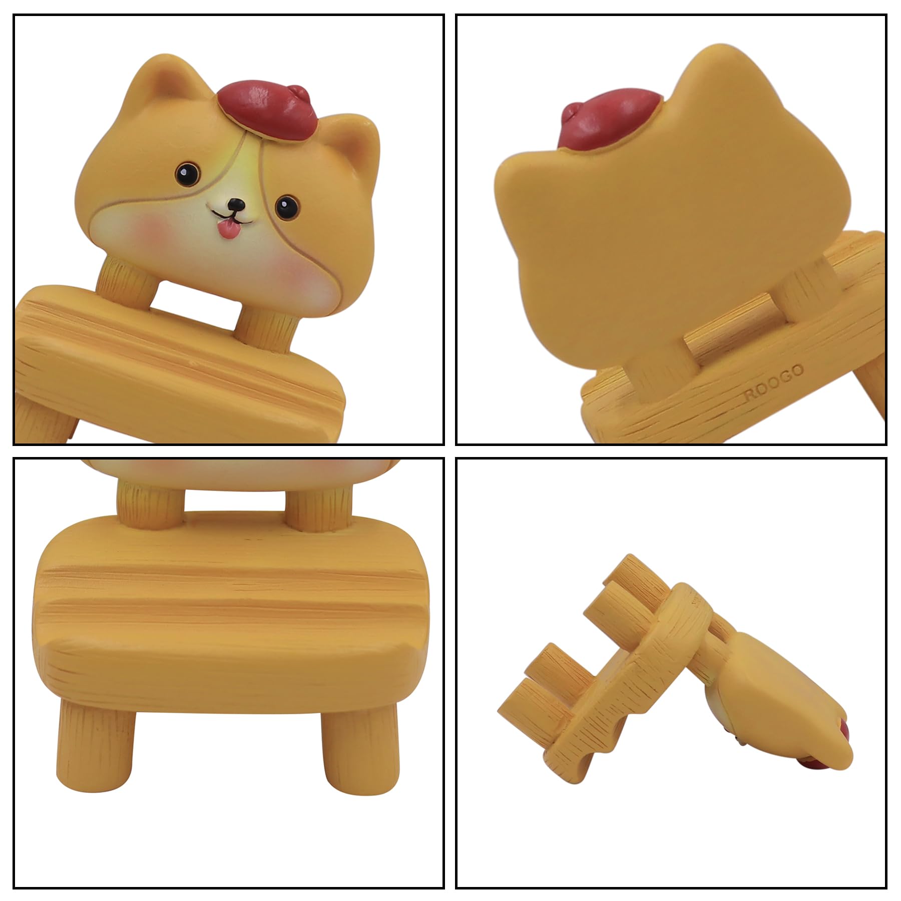 Funny Panda Cat Puppy Phone Stand - Universal Desk Holder for All Phones & Tablets | Cute Animal Ornament for Office, Home, and Car Use