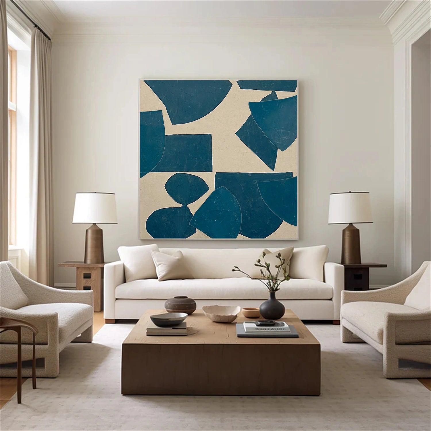 Abstract Painting #AB 453 - Modern Wall Art Decor for Living Room, Bedroom & Office | Large Canvas Artwork for Home & Office Decoration