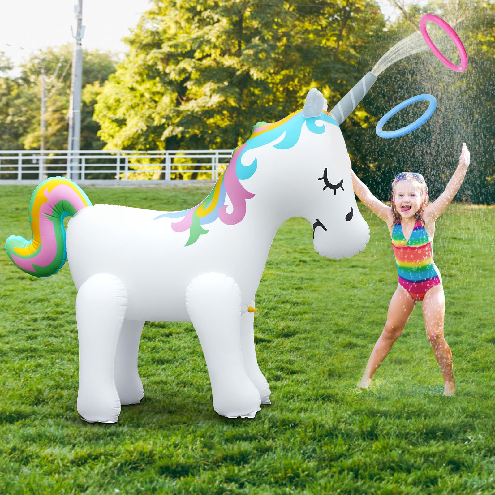 **Inflatable Giant Cactus Sprinkler Toy for Kids - Fun Backyard Water Play, Summer Party, Outdoor Garden Sprinkler for Boys & Girls - Perfect for Pool Parties, Beach Trips & Backyard Fun**