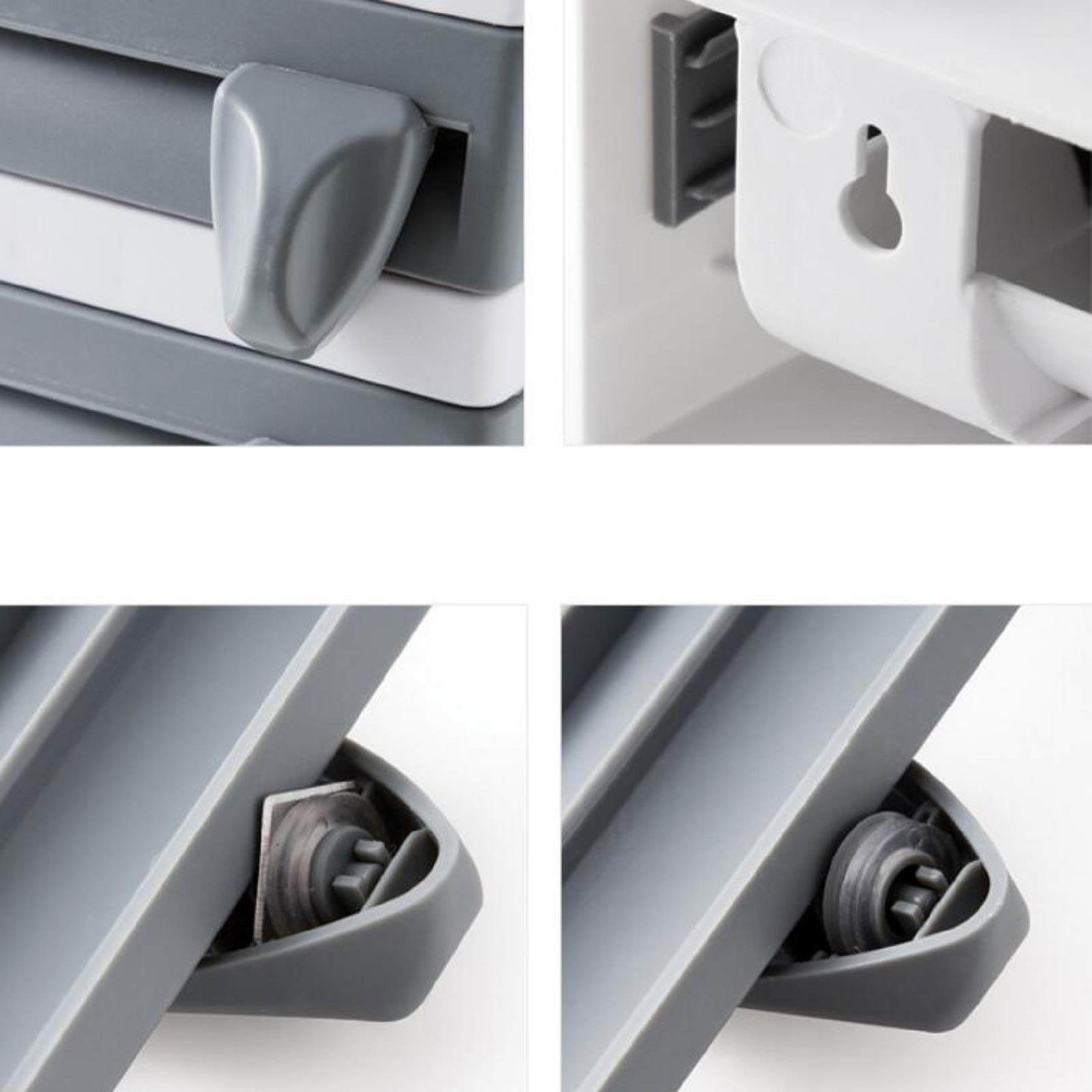 Stainless Steel Wall-Mounted Paper Towel Holder & Plastic Wrap Dispenser - Space Saving Kitchen Organizer for Paper Towels, Foil, Cling Wrap - Perfect for Kitchen, Bathroom, Pantry Organization