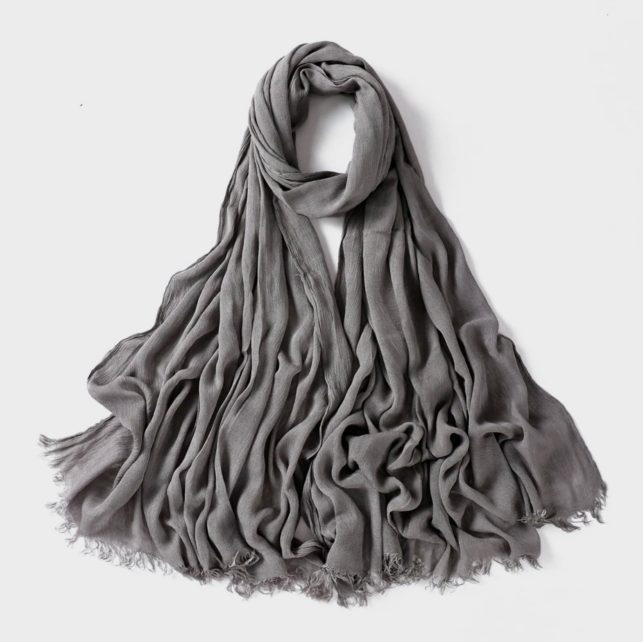 Soft & Lightweight Crinkle Rayon Viscose Hijab Scarf - Breathable Muslim Headscarf for Women - Perfect for Daily Wear, Prayer, and Special Occasions