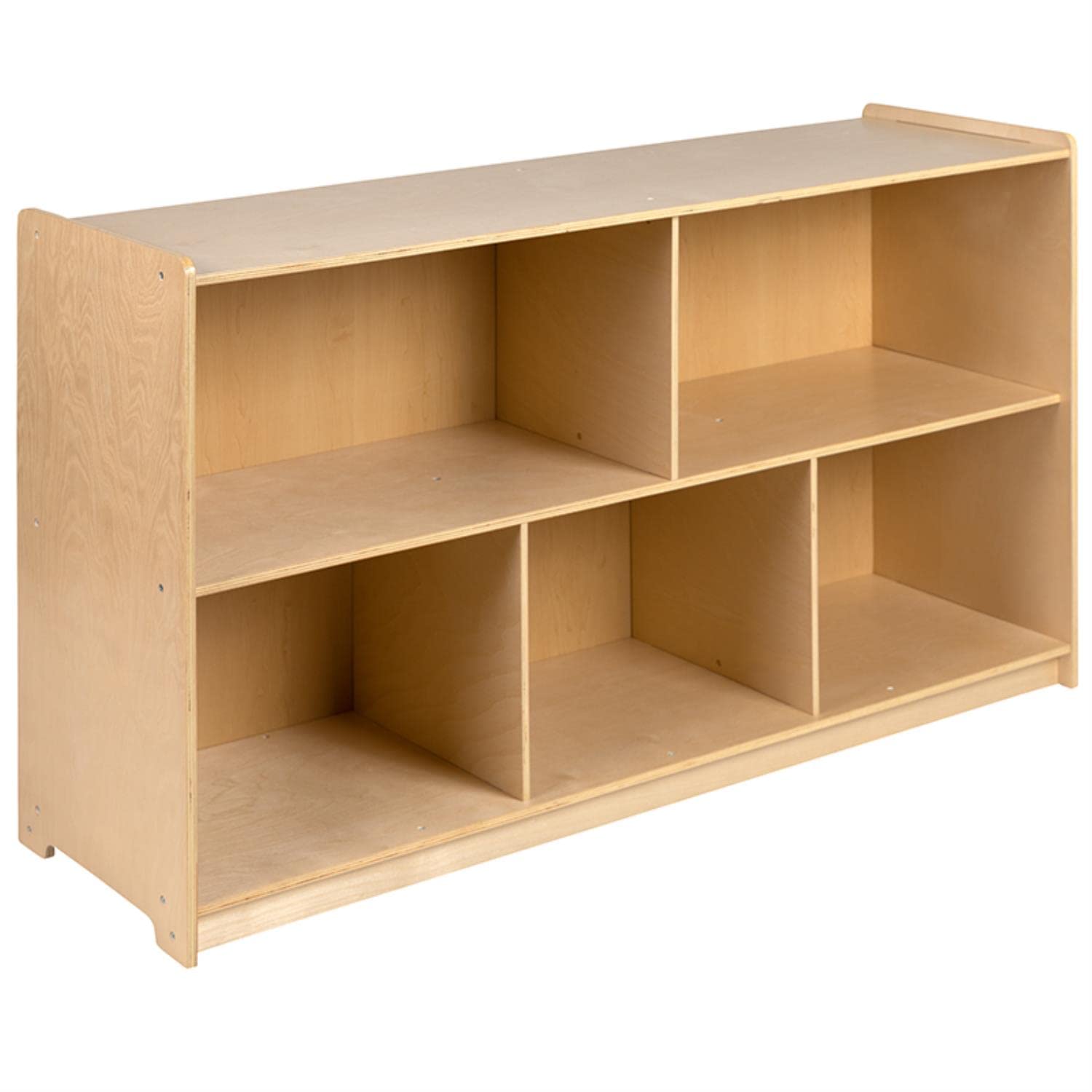 Flash Furniture Hercules 5-Section Wooden Storage Cabinet for School & Classroom - Safe, Kid-Friendly Design - 30