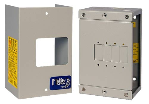 Midnite Solar MNEDCQUAD Breaker Box - 60A 4-Space DC Disconnect for Solar Panel Systems - Perfect for Off-Grid & RV Solar Installations