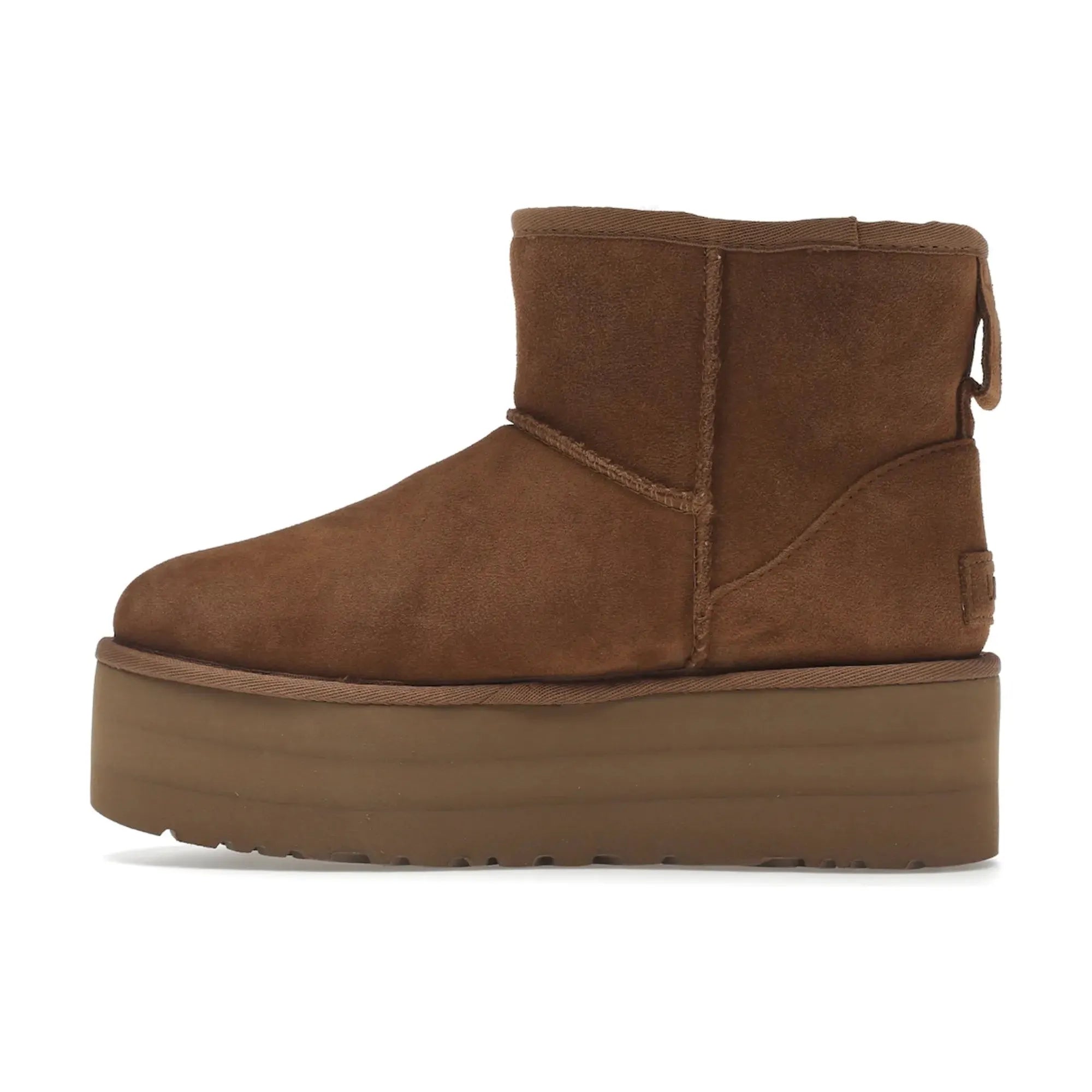 UGG Classic Mini Platform Boots for Women - Chestnut Brown Suede Winter Boots | Comfortable & Stylish for Cold Weather, Snow, and Casual Outfits