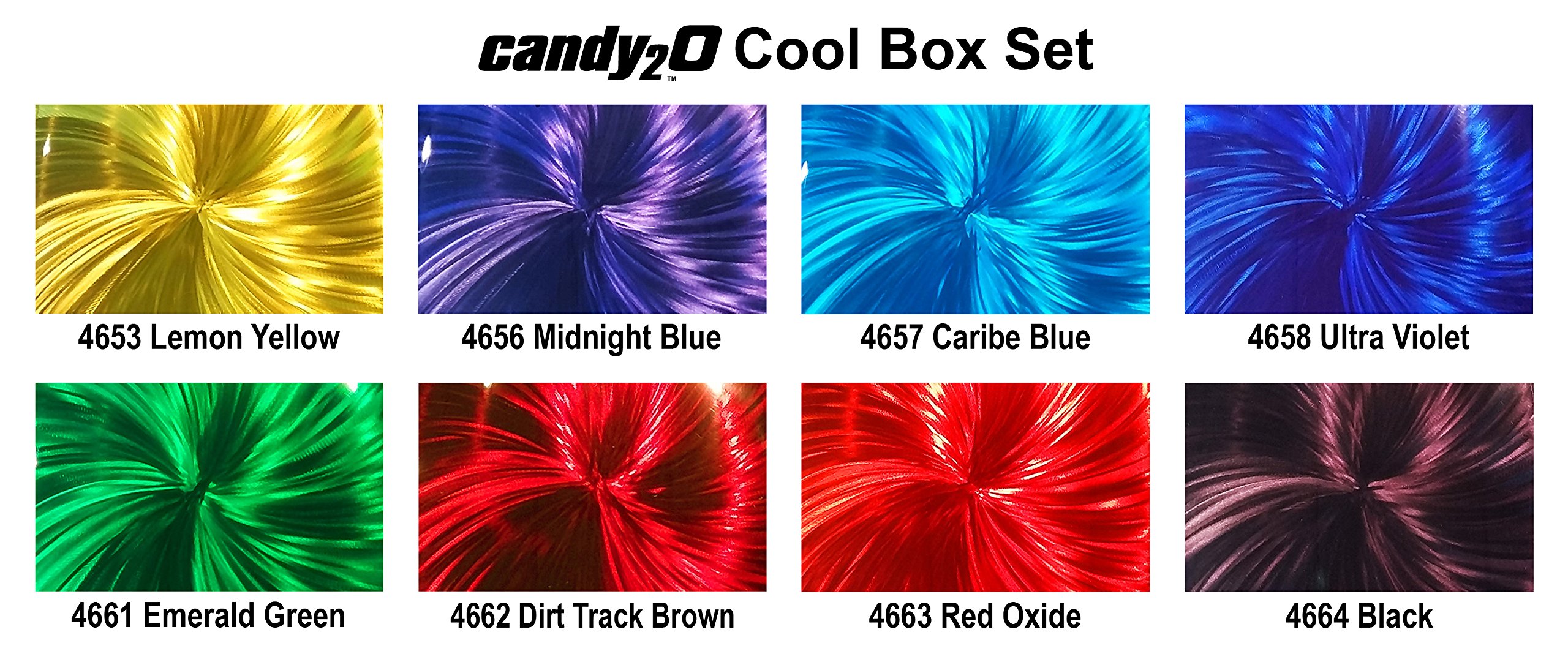 Auto Air Colors Candy2O Cool Box Set - Premium Car Paint Kit for Custom Airbrushing & Auto Detailing - Perfect for Automotive, Motorcycle & DIY Projects