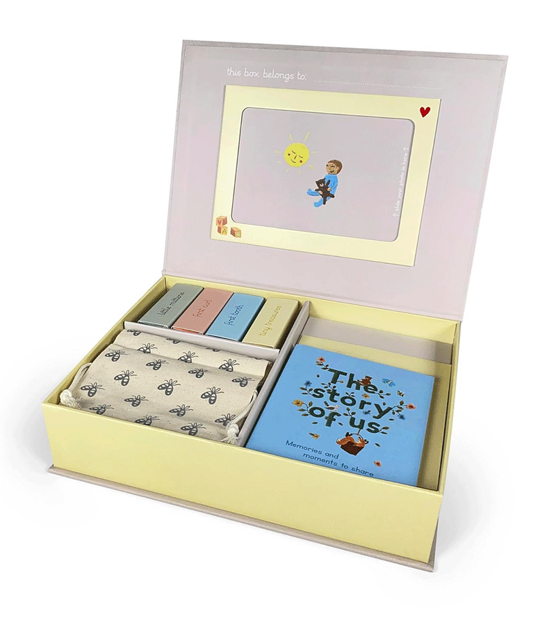 Chloe Giordano Baby Memory Keepsake Box - Wooden Storage for First Photos, Hospital Bracelets & Milestone Mementos - Perfect Baby Shower Gift & Nursery Decor
