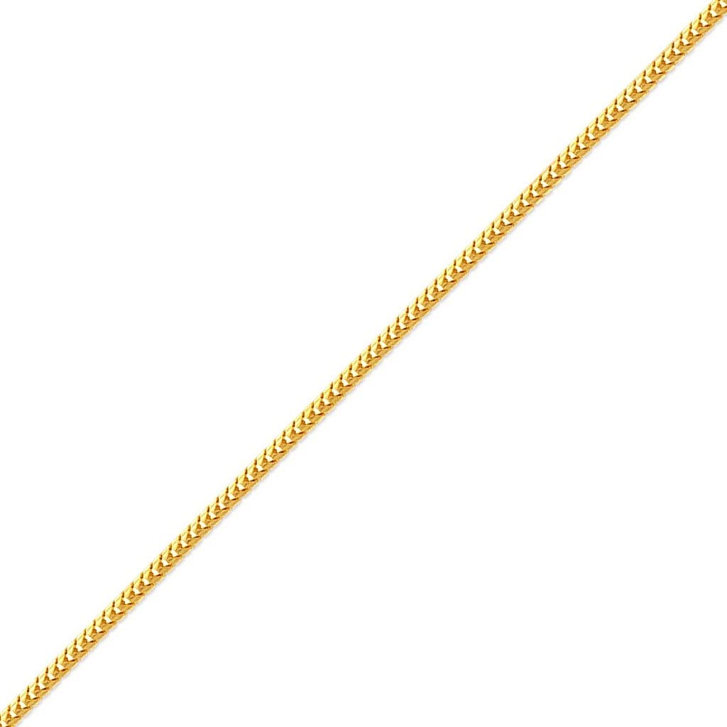 14K Gold Franco Chain Necklace - Italian Crafted Yellow, White & Rose Gold Jewelry for Women & Men | Strong Shiny Link Design | 1.0mm-3mm Width, 16