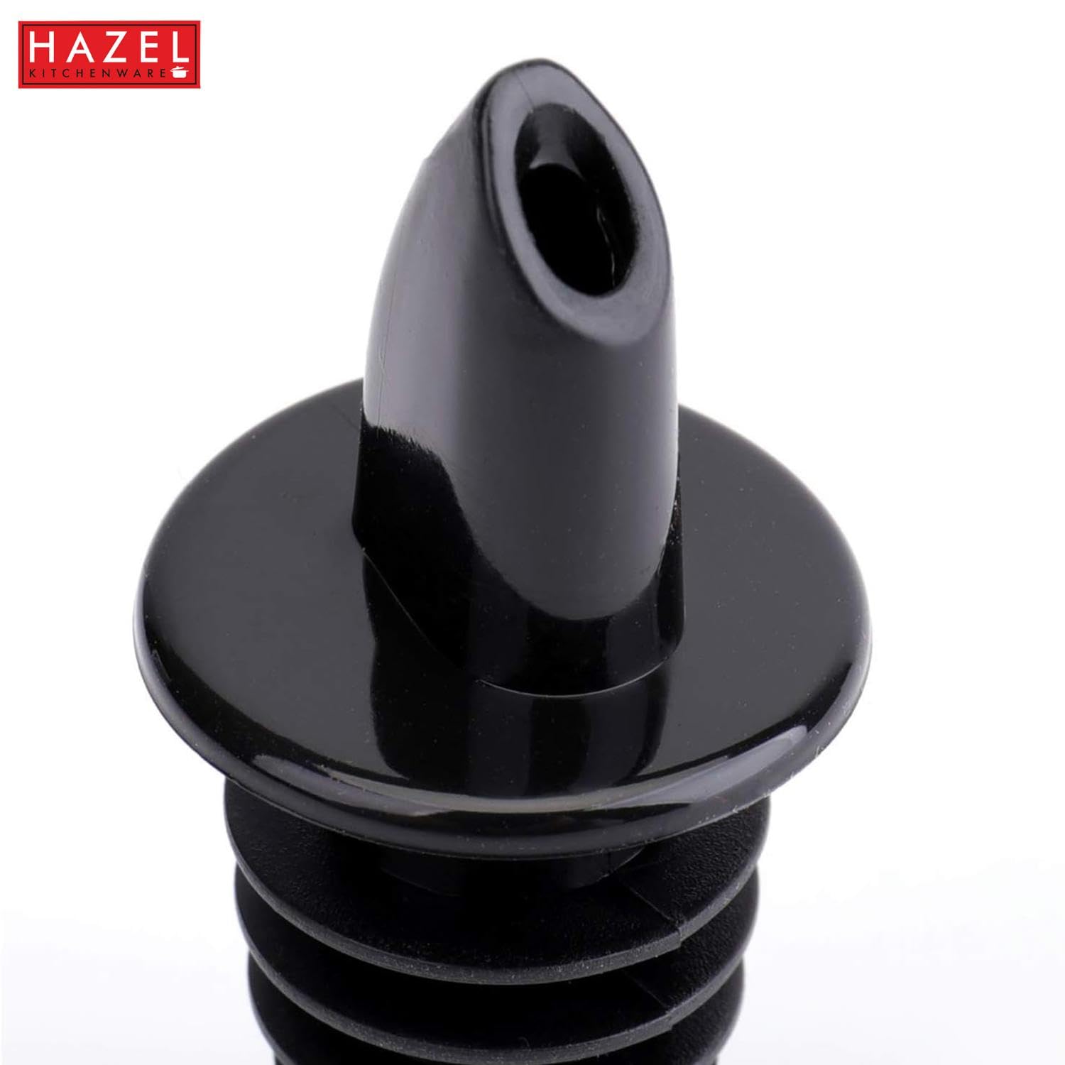 Premium HAZEL Stainless Steel Bottle Pourer - Durable Metal Wine & Liquor Pour Spout for All Bottles (Black) | Perfect for Bars, Restaurants & Home Entertaining