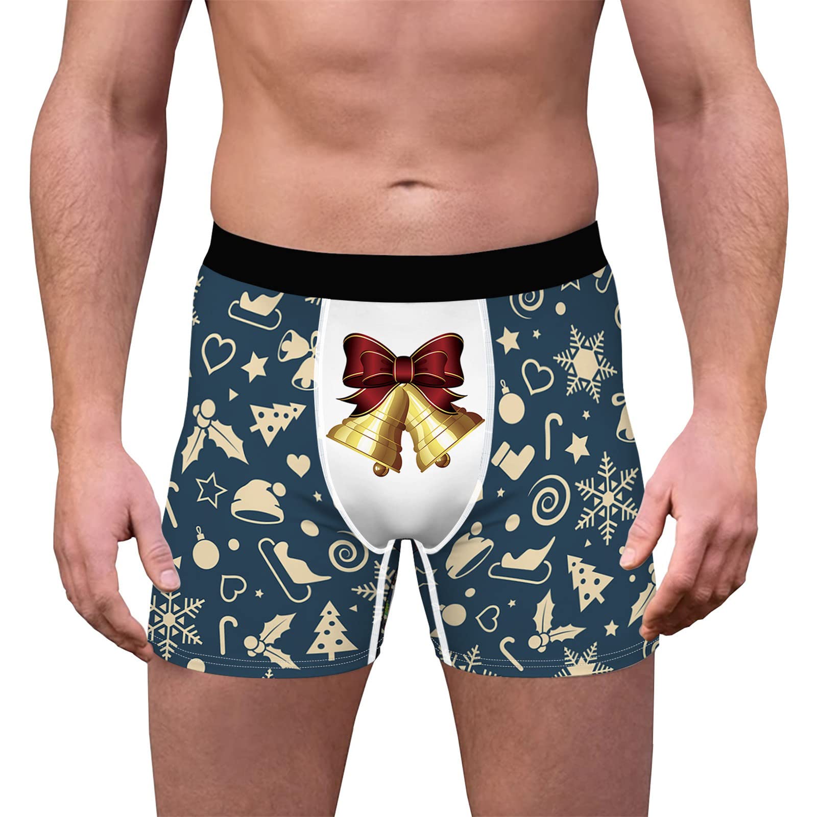 Beokeuioe Men's Santa Claus Boxer Shorts - Festive Christmas Underwear for Men, Comfortable Sleepwear & Holiday Costume - Perfect for Christmas Parties, Gifts & Cozy Sleep