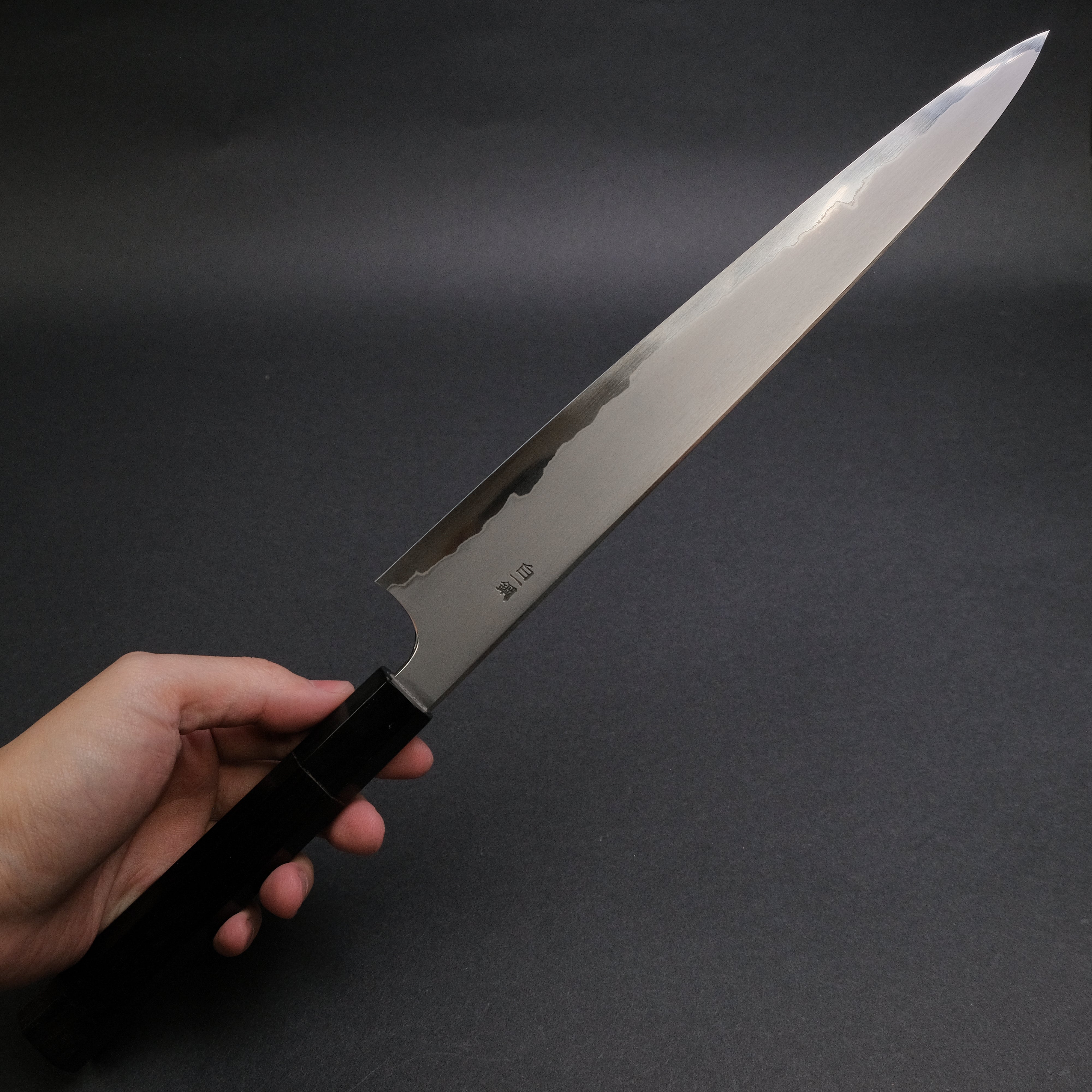 Hitohira Togashi White #1 Stainless Clad Kasumi Sujihiki 270mm Japanese Chef Knife with Ebony Handle - Perfect for Slicing Sashimi, Meat & Sushi Preparation