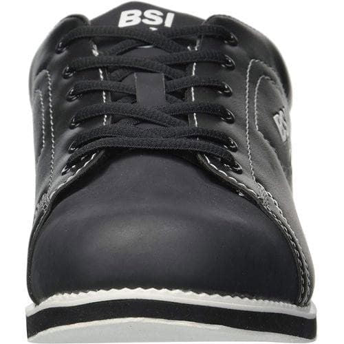 BSI Men's Classic Black Bowling Shoes - Non-Slip Leather Sole for Comfort & Performance - Perfect for League Play & Casual Bowling