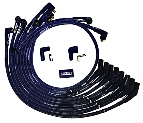 Moroso 51571 Ultra Series Black Sleeved Spark Plug Wires for Ford 260/289/302 - 135 Degree Plug Ends, Non HEI Distributor - High Performance Ignition Upgrade for Classic Cars & Hot Rods