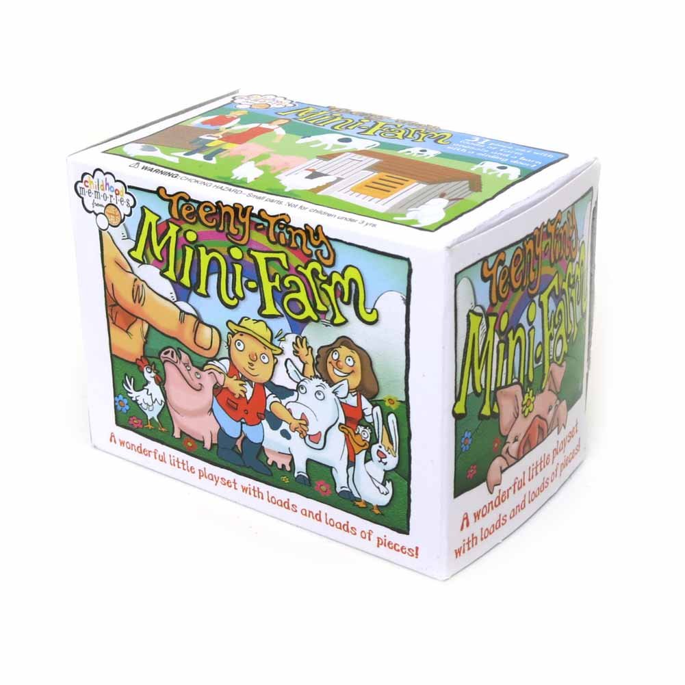 House of Marbles Teeny Tiny Mini Farm Playset - Miniature Animal Figurines & Barn Toy Set for Kids | Perfect for Pretend Play, Educational Activities & Collectors