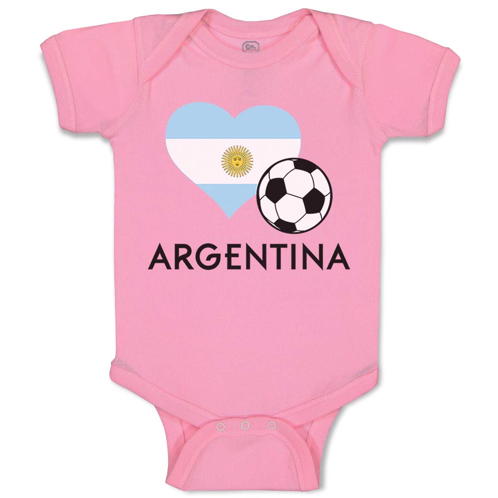 Cute Argentina Football Baby Bodysuit - Cotton Soccer Outfit for Boys & Girls
