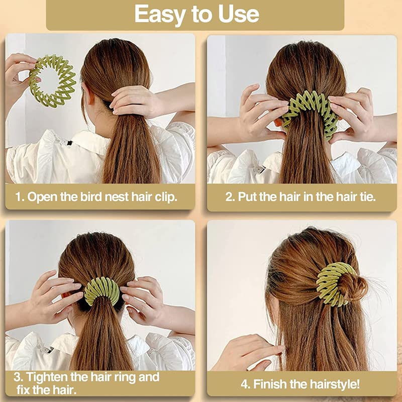 RECTYO GALLERY 1-Pack Bird Nest Hair Clip Holder - Ponytail & Bun Barz Accessories for Women & Girls - Perfect for Home, Office & Travel Hair Organization