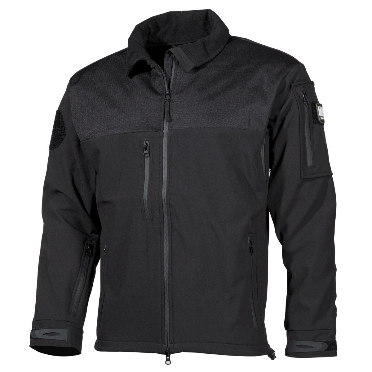 MFH Men's Soft Shell Jacket - Waterproof Windproof Outdoor Jacket for Hiking, Camping & Winter - Black (Australia Style)