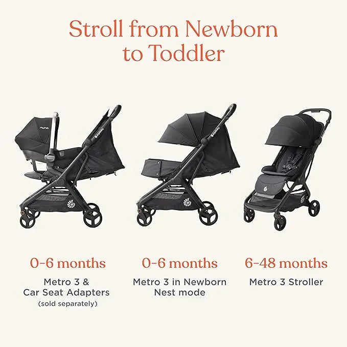 Metro 3 Stroller - Lightweight Compact Baby Stroller in Graphite Grey | Perfect for City Walks, Travel & Everyday Use