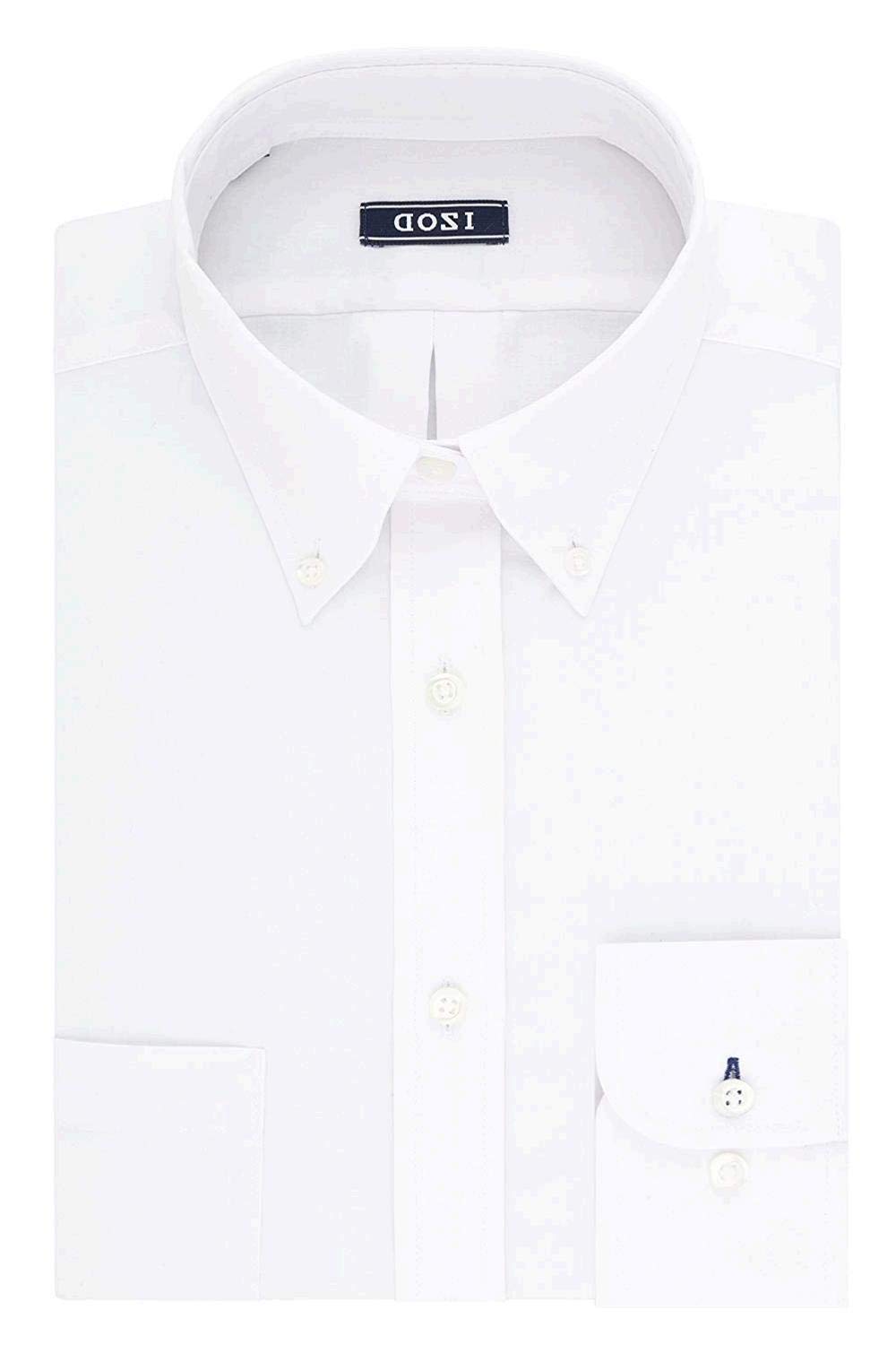 Izod Men's Big & Tall Stretch Dress Shirts - Comfortable Solid Color Formal Shirts for Office, Business & Special Occasions