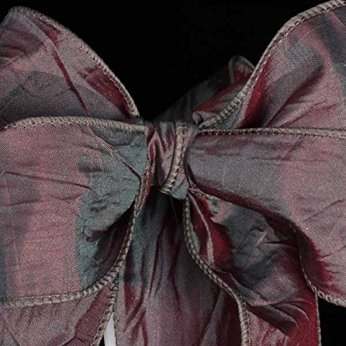 Amethyst Crinkled Satin Silk Wired Craft Ribbon - 3 Inch x 27 Yards Bulk Roll for Gift Wrapping, Floral Arrangements & DIY Wedding Decorations