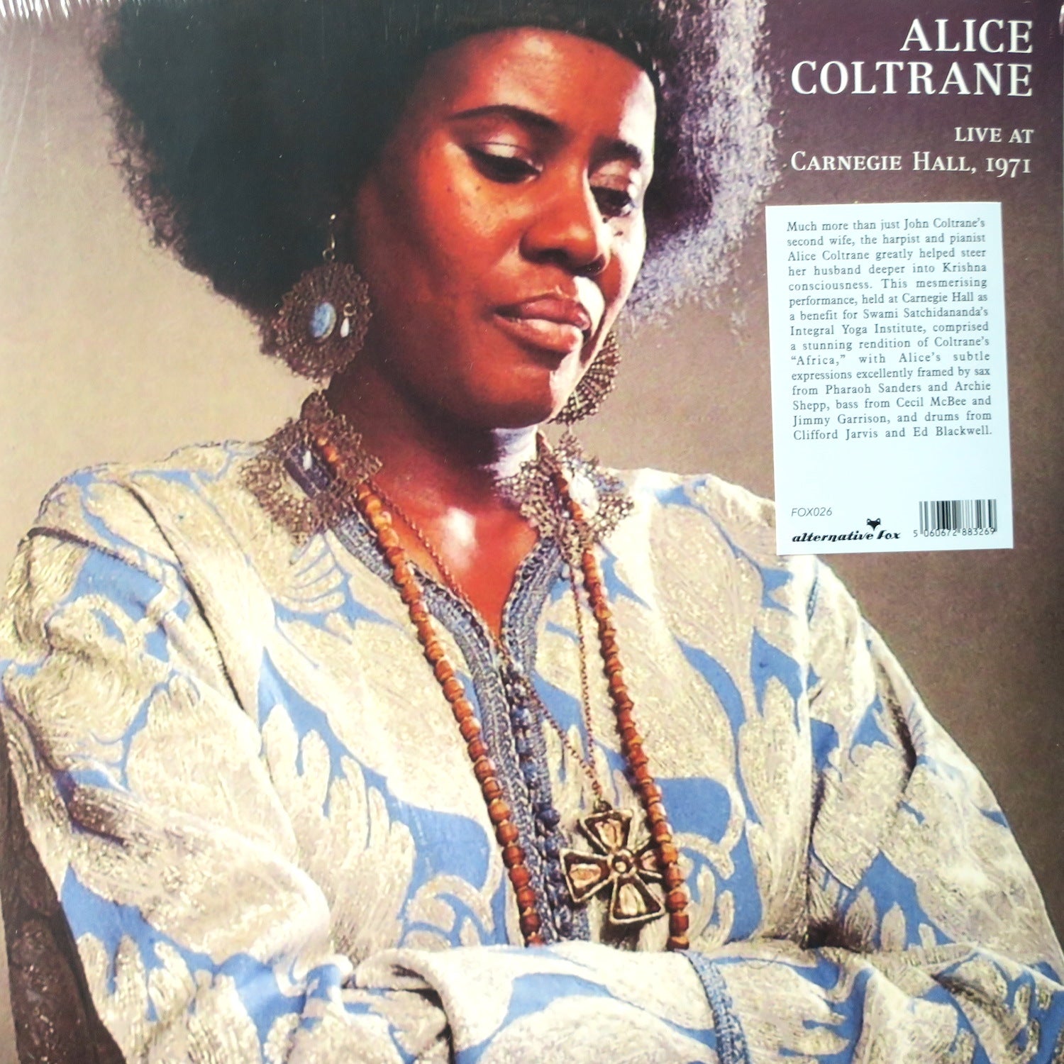 ALICE COLTRANE 'Live At The Carnegie Hall 1971' Vinyl LP Record - Limited Edition Jazz Music for Collectors & Audiophiles - Perfect for Home Listening & Music Enthusiasts