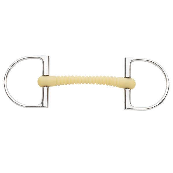 Happy Mouth Ribbed Bar Mouth Pro King Dee Bit - Comfortable Horse Bit for Training & Riding - Perfect for Dressage, Jumping & Trail Riding