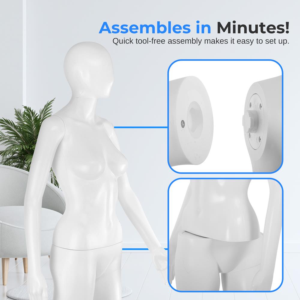 Professional Adjustable Female Dress Form Mannequin - Perfect for Sewing, Tailoring, and Fashion Design - Ideal for Home Studios & Boutiques