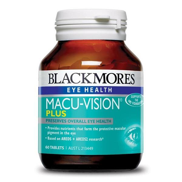 Blackmores Macu Vision Plus Eye Health Supplement with Lutein & Zeaxanthin - Supports Vision Clarity & Eye Fatigue Relief for Daily Computer Use & Screen Time