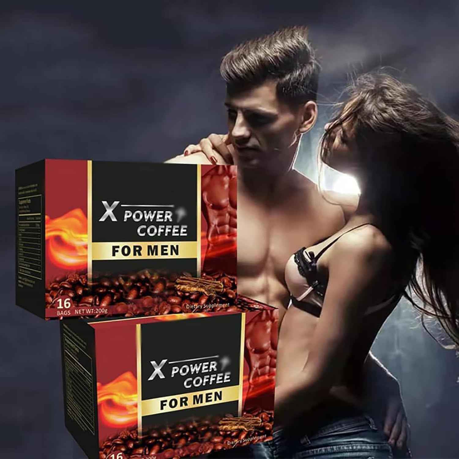 X Power Coffee for Men - Instant Energy-Boosting African Powder Coffee with Natural Ingredients (3 Box) - Perfect for Workouts, Office & Daily Energy Boost