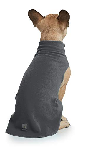 Soft & Snuggly Stretch Fleece Dog Sweater Jacket - Warm Pullover Vest for Small, Medium & Large Dogs (2XL, City Grey) - Perfect for Winter Walks & Indoor Comfort