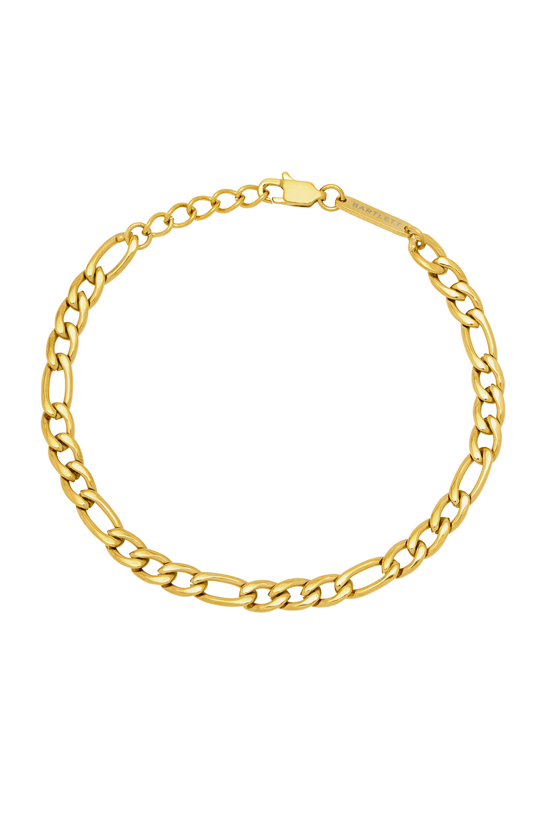 Stylish Men's Figaro Chain Bracelet - 14K Gold Plated Stainless Steel Link Bracelet for Men - Perfect for Casual Wear, Gifts & Special Occasions