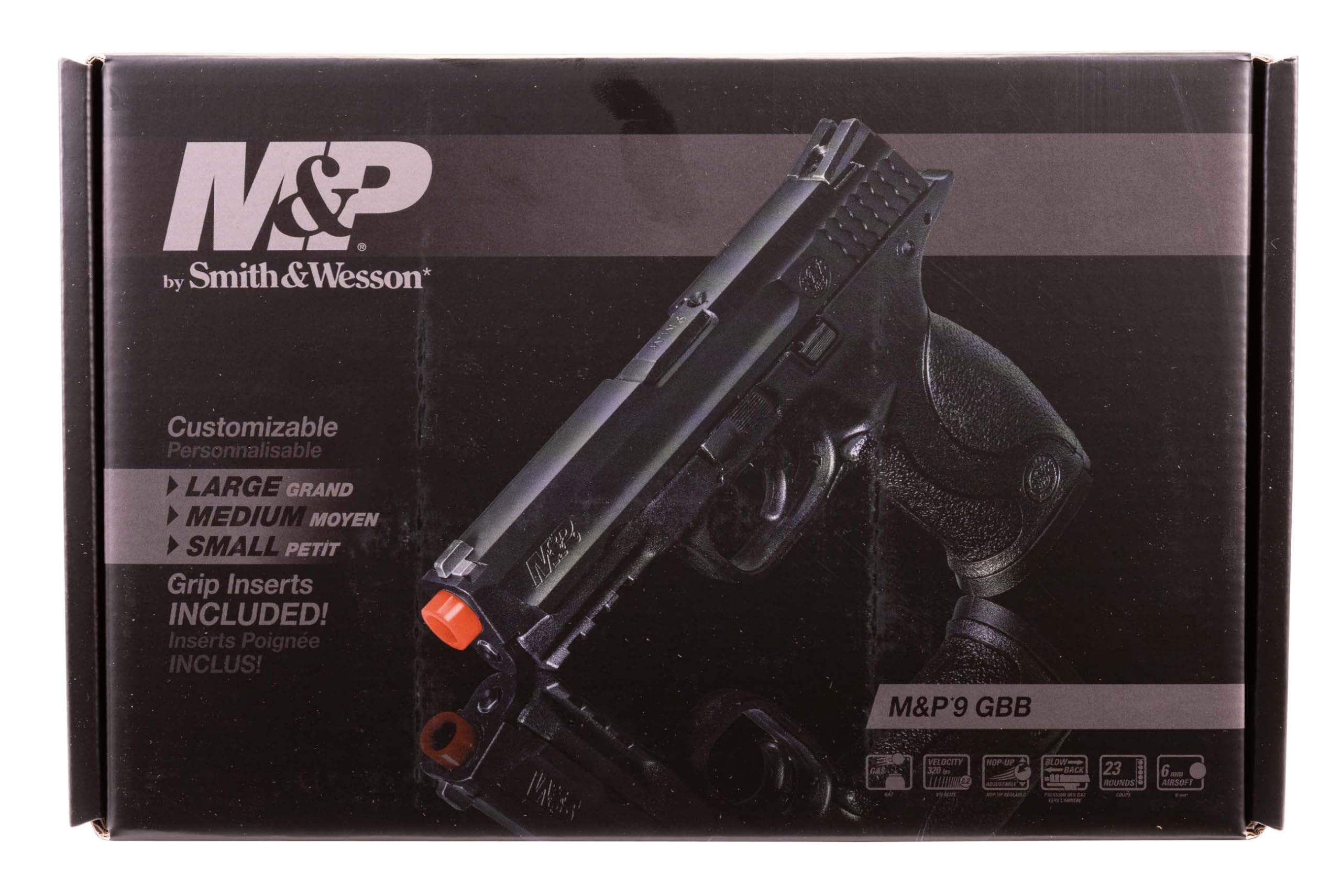 Umarex Smith & Wesson M&P 9 GBB 6mm BB Pistol Airsoft Gun - Realistic CO2 Powered Airsoft Pistol for Training & Target Shooting