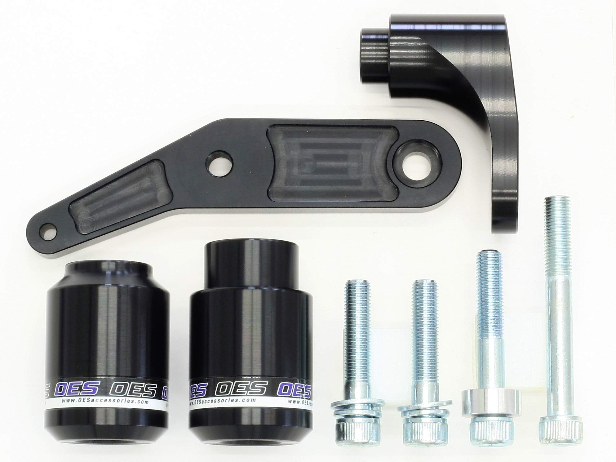 2017-2020 Yamaha YZFR6 R6 OES Frame Sliders & Swingarm Spools - No Cut Installation, Blue - Enhanced Protection for Track & Street Riding