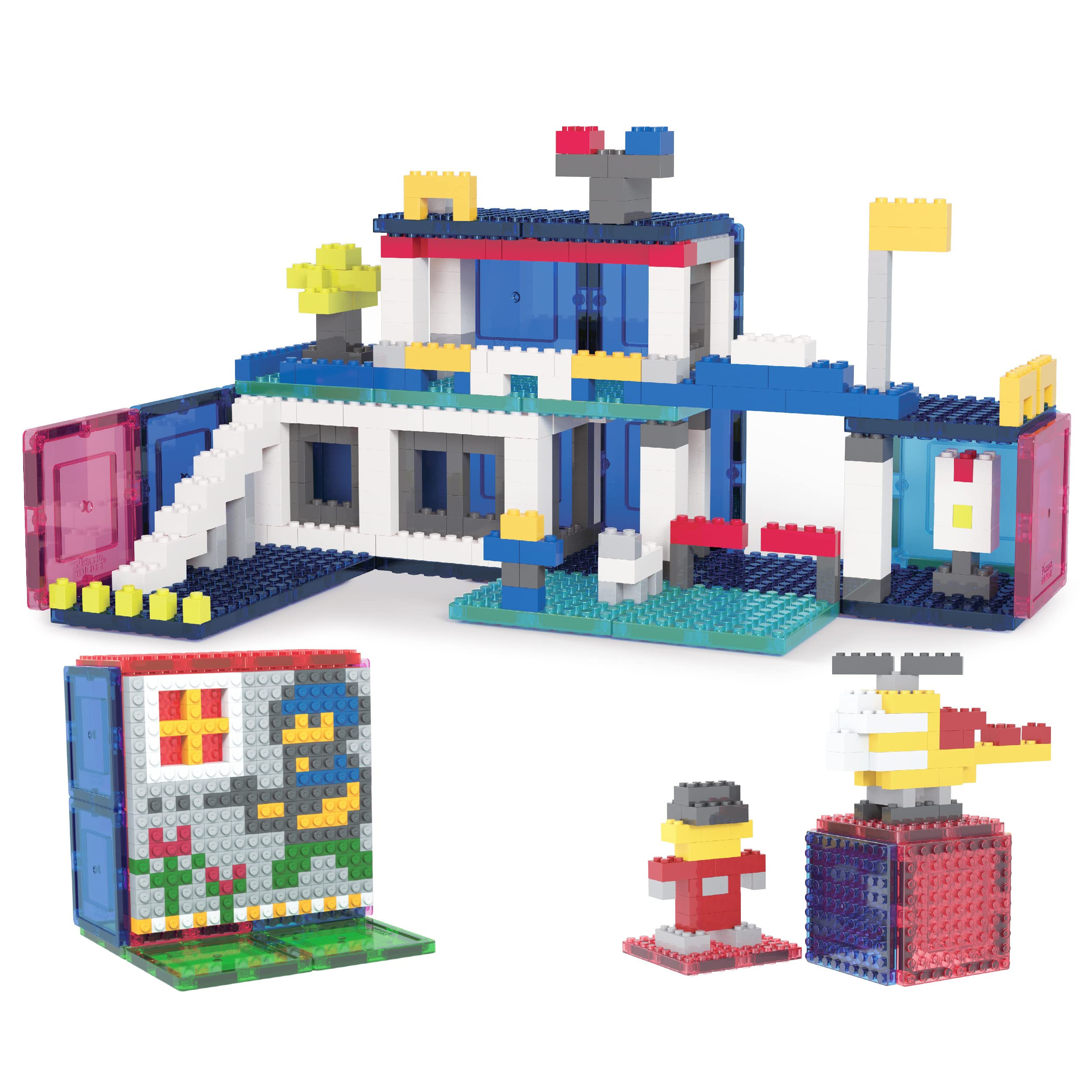 PicassoTiles 512-Piece Magnetic Building Blocks Set - STEM Educational Construction Toys for Kids Ages 3-10 | Creative Learning Playset with Bridges, Hearts & Characters | Develops Fine Motor Skills & Spatial Reasoning | Perfect for Classroom, Homeschooling & Family Game Night | Great Birthday Gifts & STEM Learning Activities | Ideal for Creative Playtime, Preschool Learning & Indoor Family Activities | Fun for Playrooms, Daycare Centers & STEM Classroom Projects
