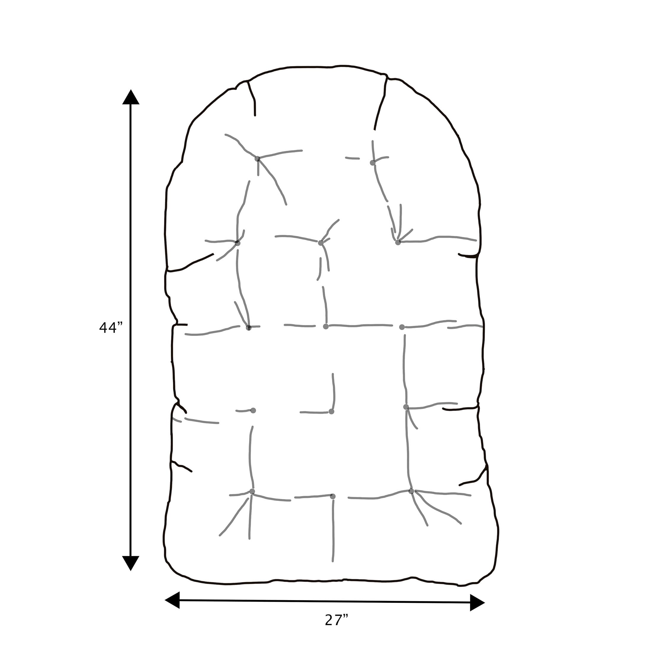 Sorra Home Indoor Egg Chair Cushion Set of 2 - 44