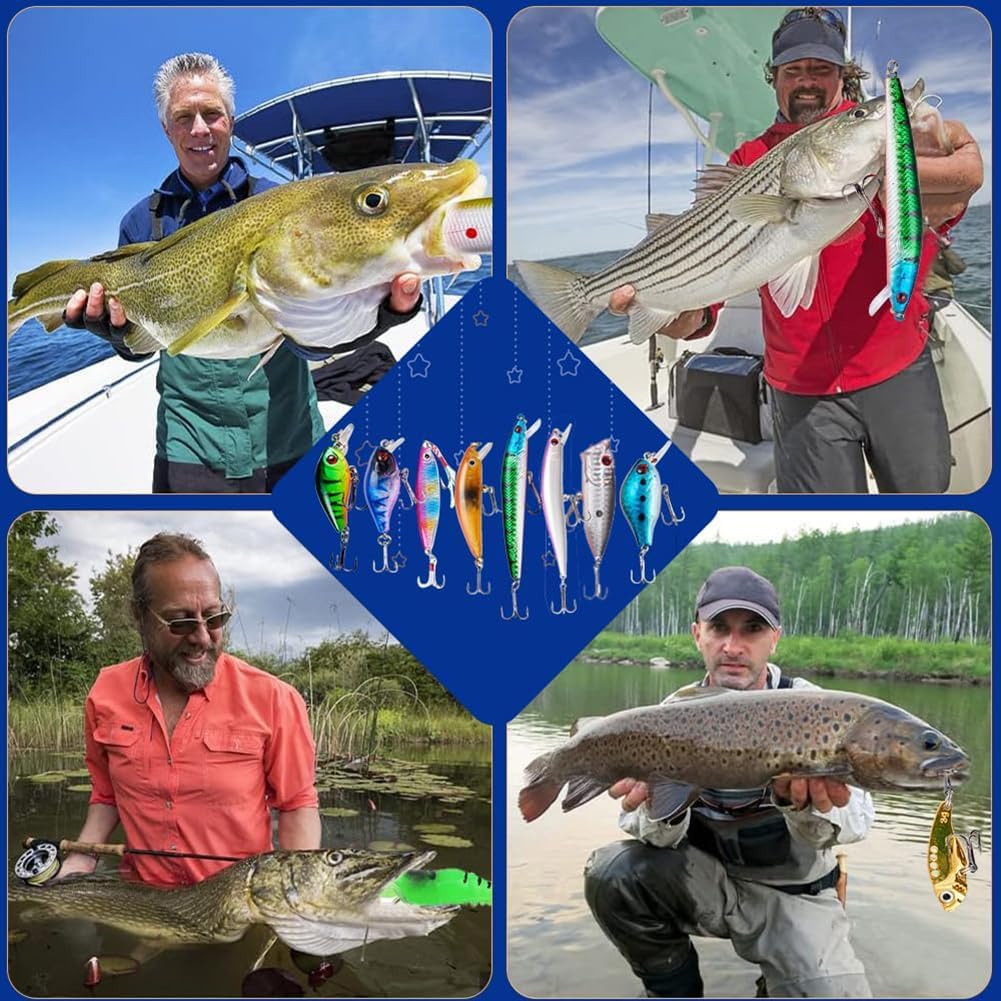 2023 Christmas Fishing Advent Calendar - 24 Days Fishing Tackle & Lures Set for Men, Adult Fishing Lovers | Countdown to Christmas Gift for Anglers | Perfect for Holiday Fishing Trips & Stocking Stuffers
