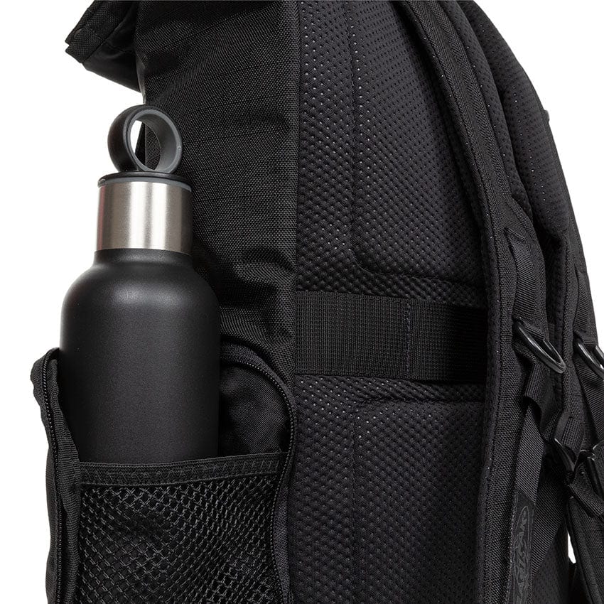 Eastpak Tecum Roll CNNCT Backpack - Durable Rip Black Design for School, Travel & Daily Use | Water-Resistant & Stylish Laptop Bag for Students & Professionals