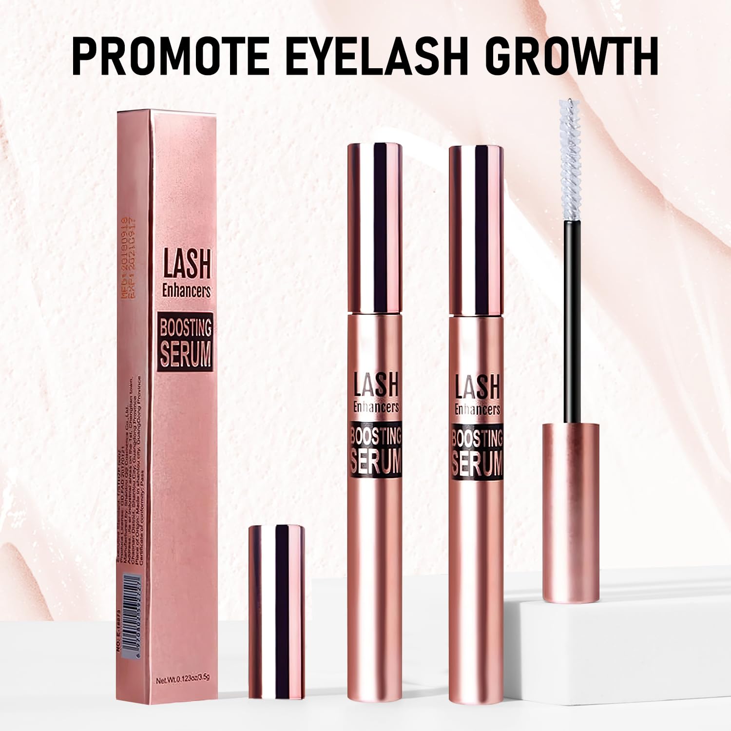 2PCS Daislashes Eyelash Growth Serum - Natural Lash Enhancer for Longer, Fuller & Thicker Lashes - Vegan & Cruelty-Free Formula - Perfect for Nighttime Use & Special Occasions