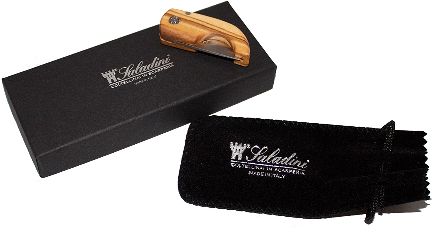 Premium Handmade Italian Olivewood Cigar Cutter with High Carbon Stainless Steel Blade - Compact Pocket Size for Travel & Gifts - Perfect for Cigar Enthusiasts, Outdoor Smoking & Luxury Accessories