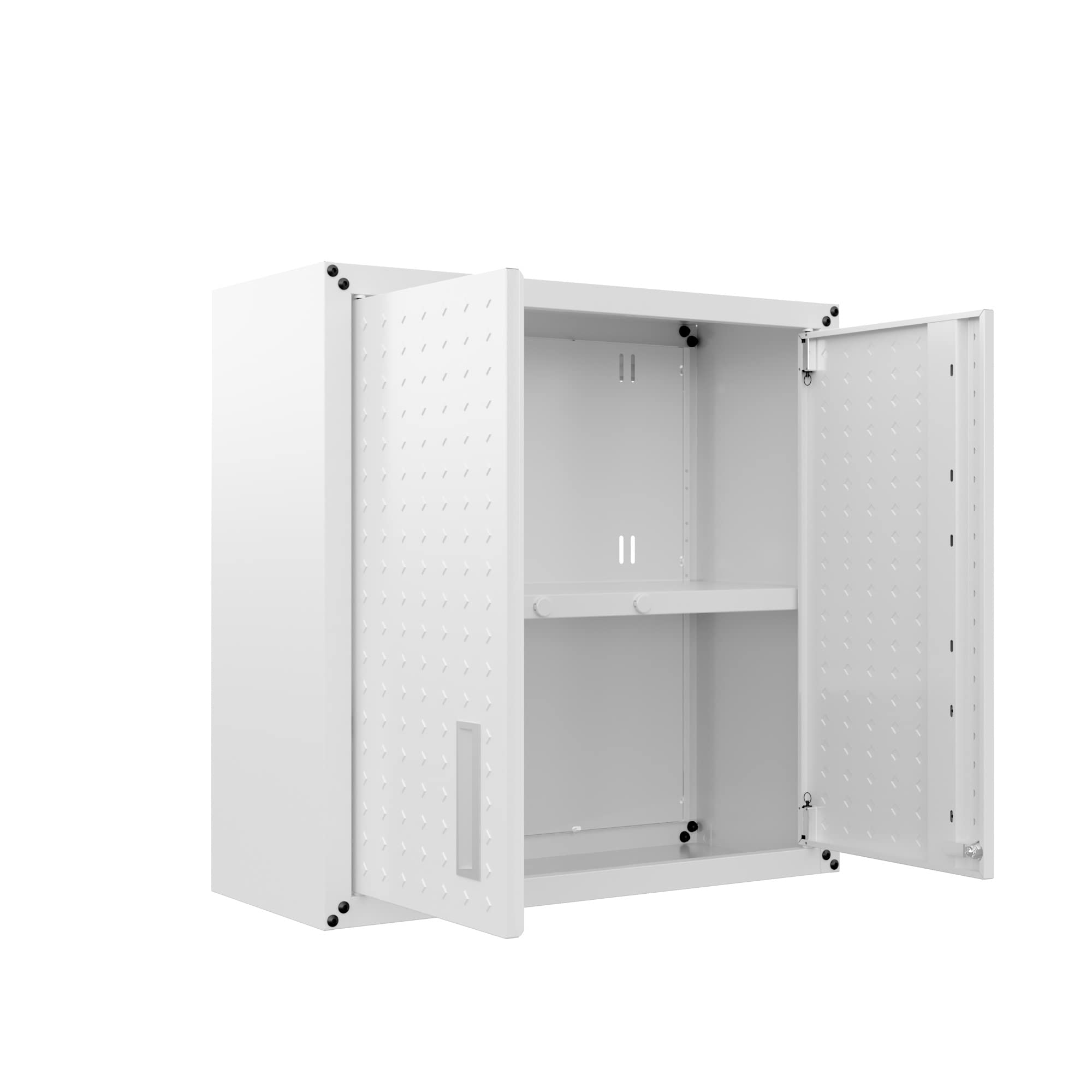 Manhattan Comfort Fortress Storage Units - White | Modern Home & Office Organization Solutions for Small Spaces | Perfect for Bedroom, Living Room & Closet Storage