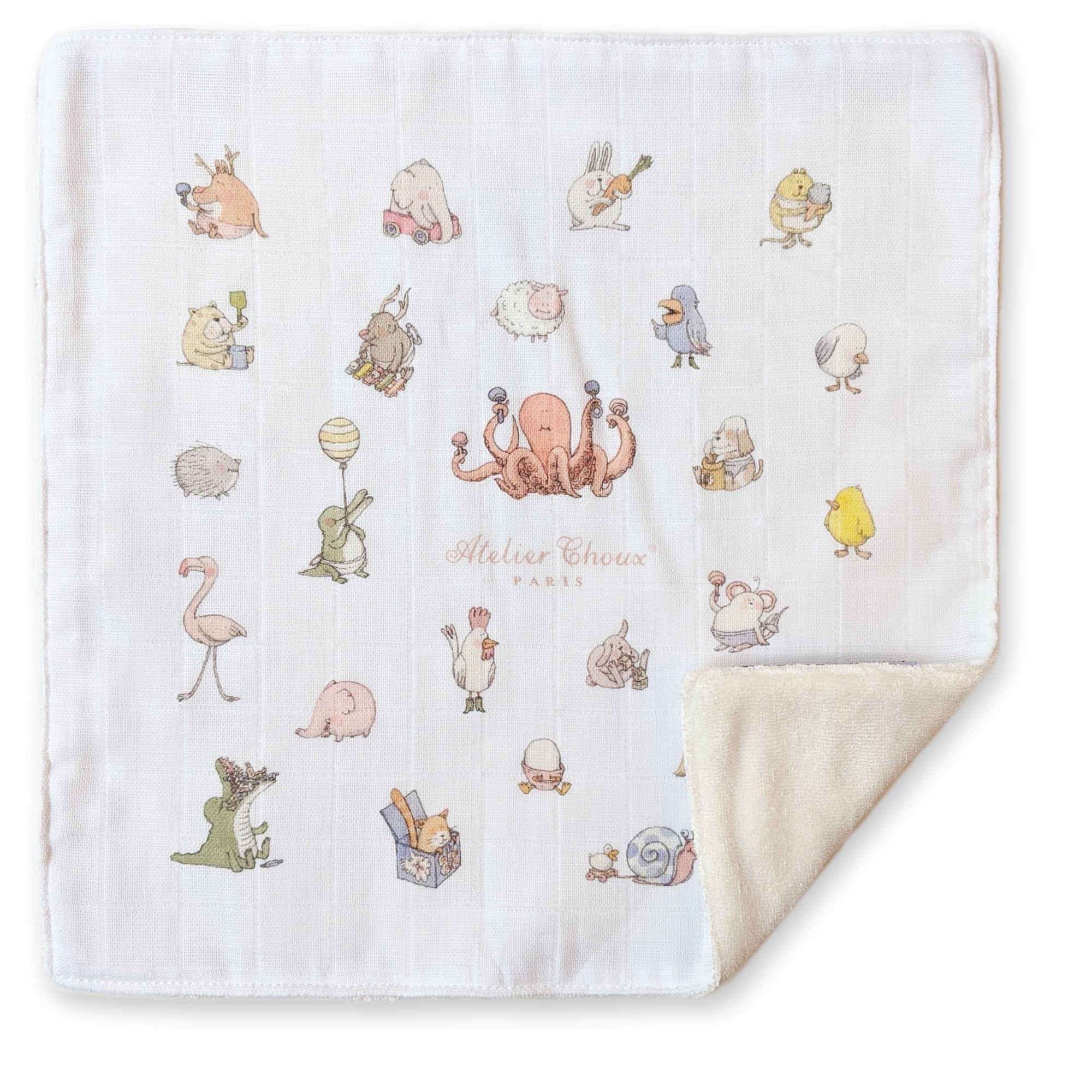 Atelier Choux Mini Towel for Babies - Soft & Absorbent Baby Washcloths - Perfect for Bath Time, Diaper Changes & Gentle Skin Care
