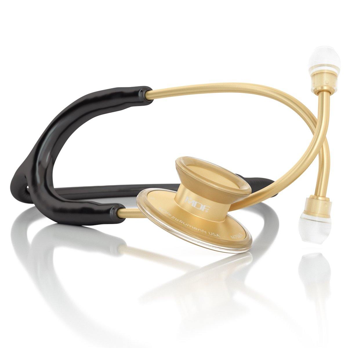 Acoustica® Professional Stethoscope - Black & Matte Gold Finish | Ideal for Doctors, Nurses & Medical Students | Perfect for Clinical Use & Health Assessments