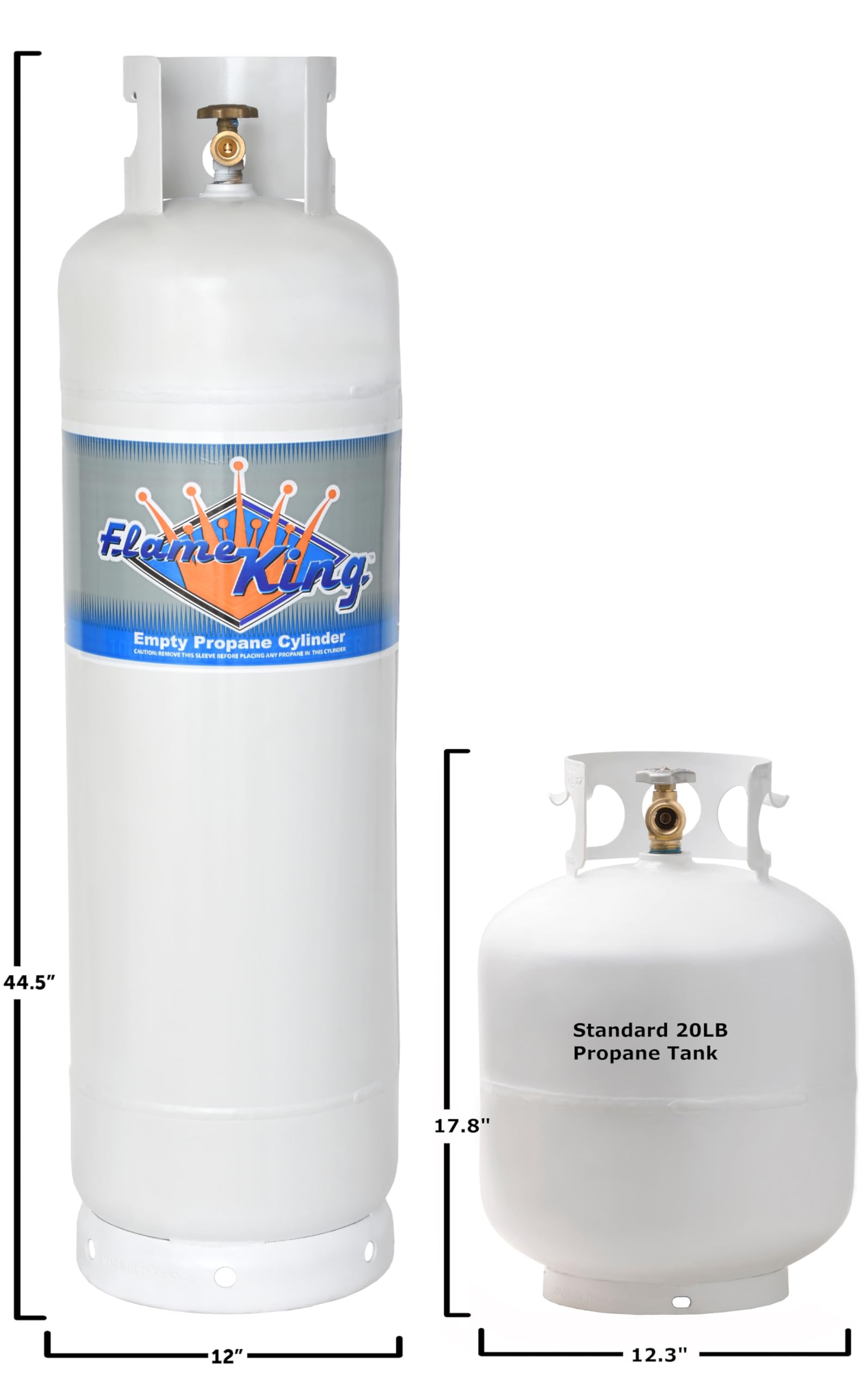 Flame King YSN60LB 60LB Refillable Steel Propane Tank Cylinder - RV, Camping, BBQ, Food Truck, Outdoor Cooking & Emergency Backup Gas Supply