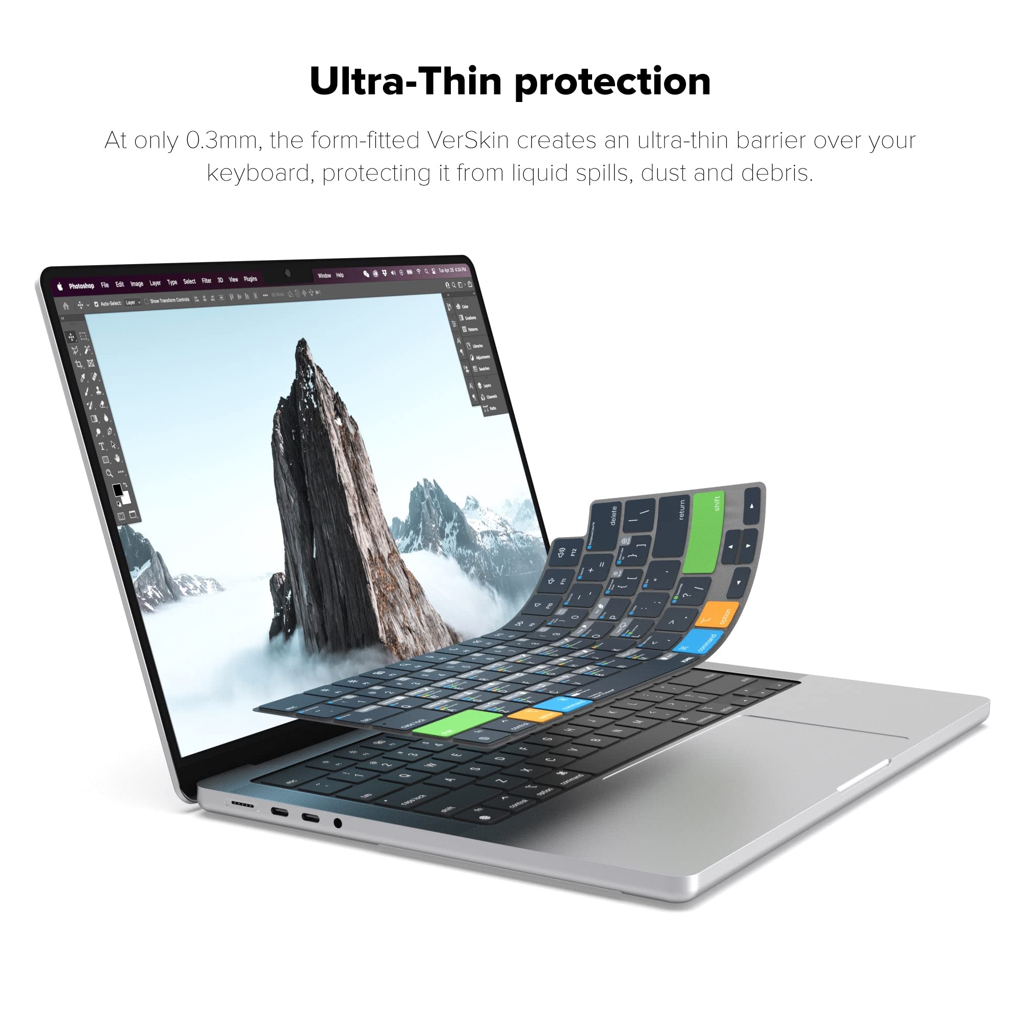 JCPal Adobe Photoshop Shortcut Keyboard Cover for MacBook Pro 14