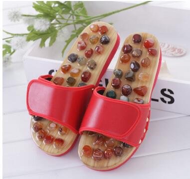 Pebble Stone Massage Sandals for Foot Pain Relief & Reflexology - UK Size 4.5-5 - Perfect for Home Relaxation & Post-Workout Recovery