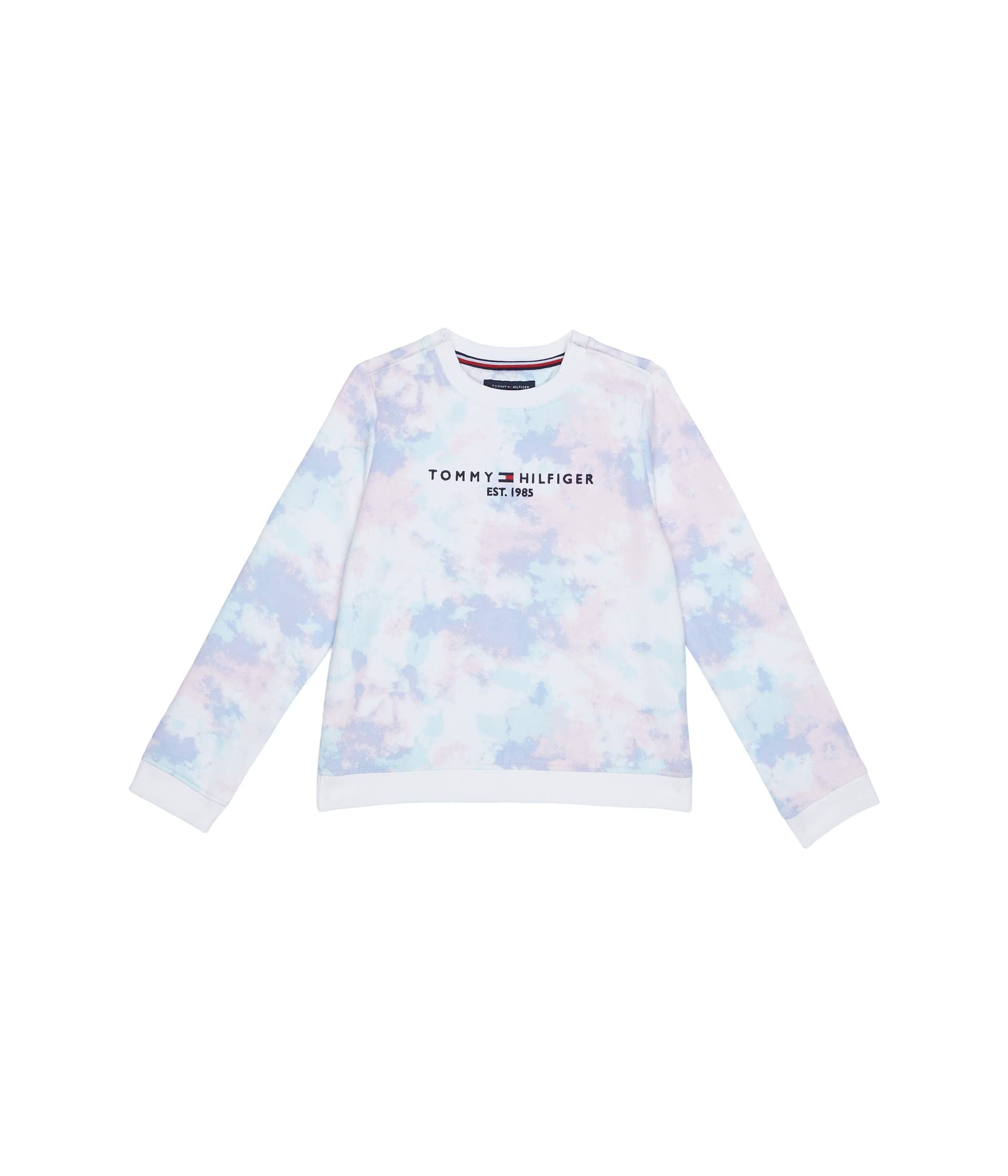 Tommy Hilfiger Girls' Hooded Sweatshirt with Velcro Brand Closure - Cozy Pullover for School, Playdates & Casual Outings